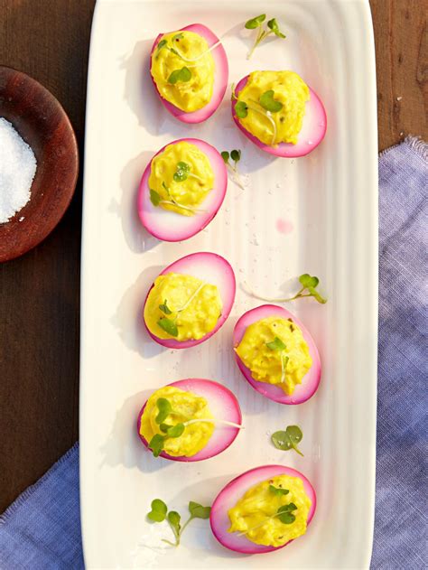Beet Dyed Deviled Eggs