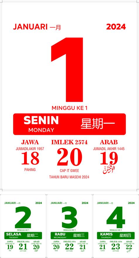 Template Kalender 2024 20 Kalender Sobek Kalender Harian Kalender