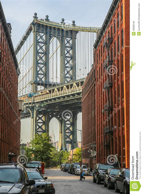 Manhattan Bridge At Sunset Editorial Photography Image Of
