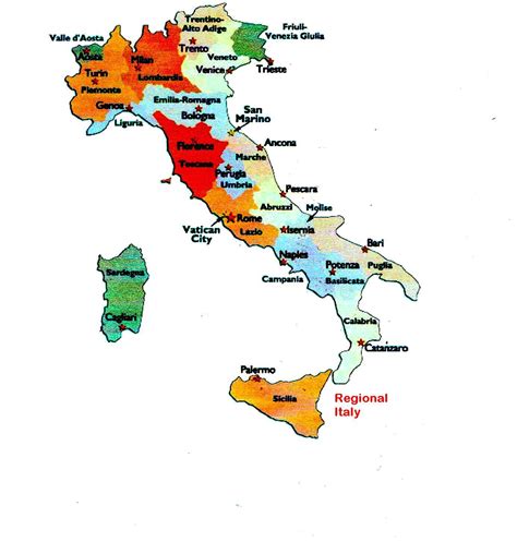 Italie Carte Provinces
