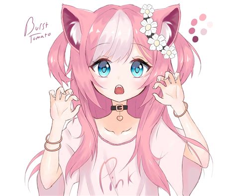 Pink Anime Bubblegum Girl With Cat Ears Aphmau Kawaii Chan Kawaii
