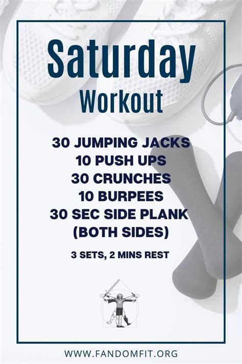 Saturday Workout Routine Fandomfit In 2020 Workout Challenge