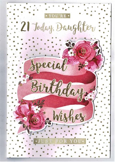 Special gifts for daughters 21st birthday. Daughter 21st Birthday ' You're 21 Today Daughter' Glitter ...