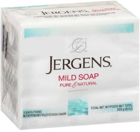 Jergens Mild Soap 3 Bars 3 Oz Ea Pack Of 6