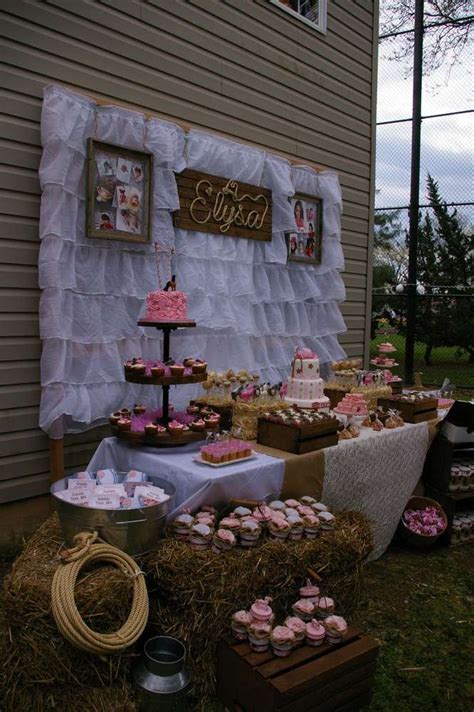Shabby Chic Cowgirl Birthday Party Ideas Photo 10 Of 32 Cowgirl