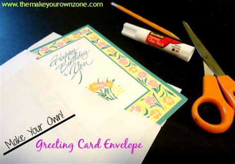 I used the flat nose plier to crimp the edge to give it some texture. Make Your Own Greeting Card Envelope