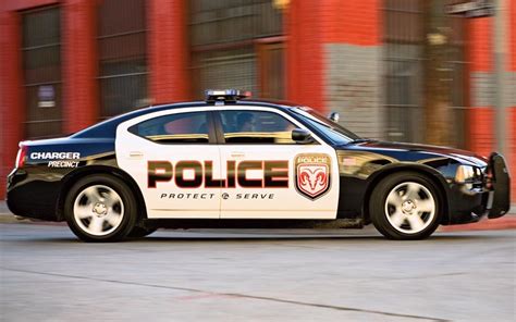 Sports Cars Police Car Side View