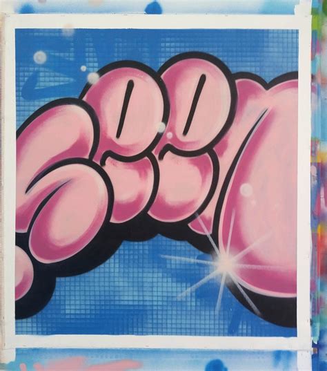 Graffiti Artist Seen Super Bubble Aerosol On Canvas Dirtypilot