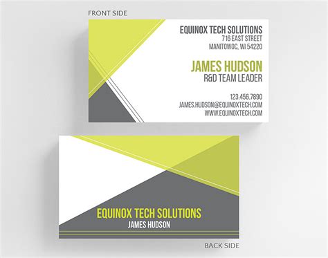 However, you've got to add additional ⅛ of an inch for the bleed area if you're using colored backgrounds to ensure there's no white border around your business card, which can look weird. Angles Business Card Standard Size, 1027509 | The Gallery ...