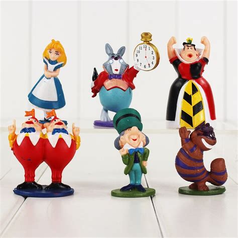 pcs lot Mini Alice au pays des merveilles Figure jeu ensemble PVC figurines Action modèle