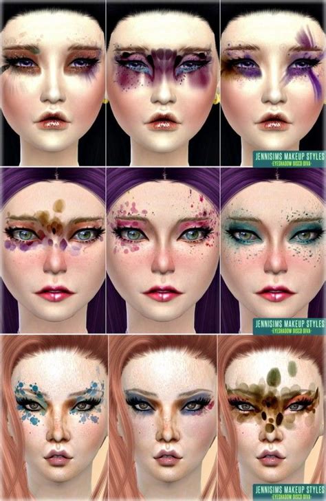 Jenni Sims Makeup Styles Disco Diva Fantasy Eyeshadow • Sims 4