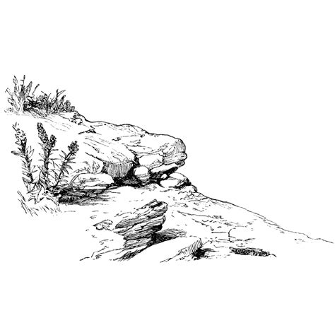 Rocky Cliff 1112l Landscape Pencil Drawings Drawing Rocks Landscape