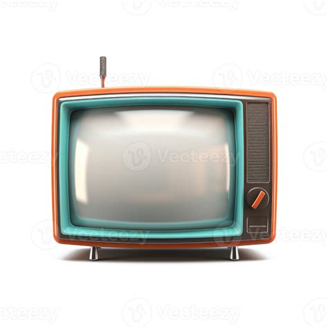 Ai Generated Retro Television On Isolated Transparent Background Old
