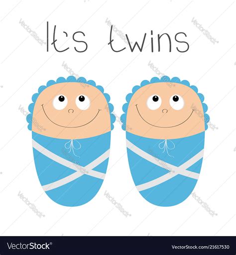 Cute Cartoon Baby Twins