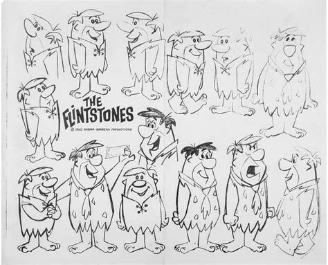 Fred Flintstone Model Sheet Os Flinstones Flintstones Character Design Animation Character