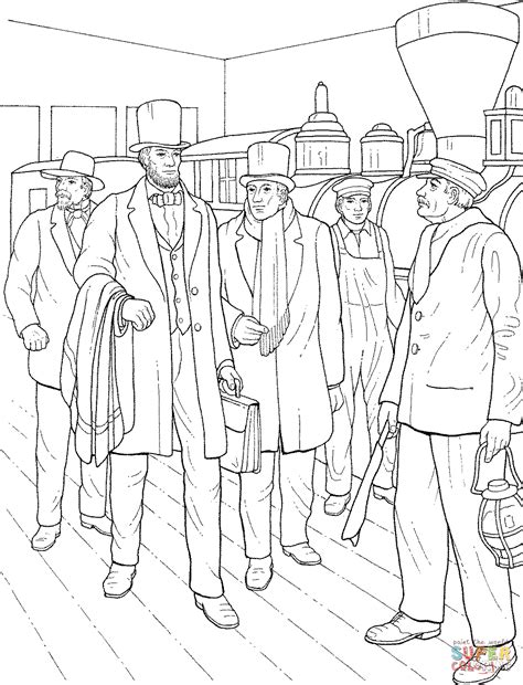 Select from 35919 printable coloring pages of cartoons, animals, nature, bible and many more. Abraham Lincoln with Hat coloring page | Free Printable ...