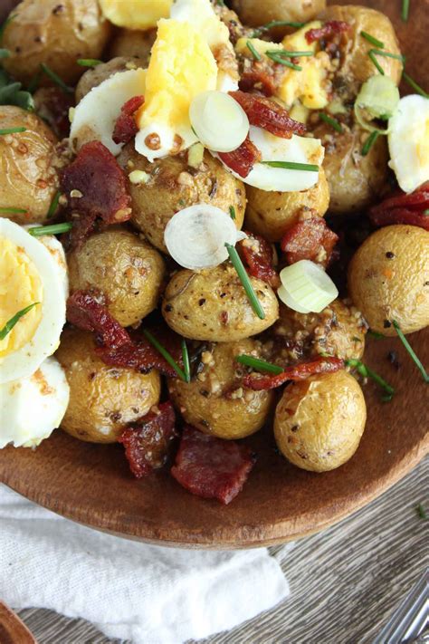 Warm Potato Salad With Bacon And Garlic Butter Sauce