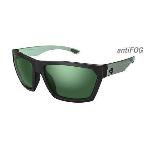 Ryders Eyewear Ryders Loops Poly Black Dk Green Green Lens Silver Fm Anti Fog