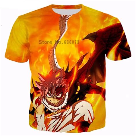 Buy Fairy Tail Natsu Dragneel 3d Printed T Shirt 18 Styles T