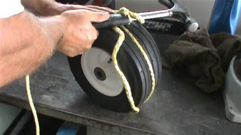 How To Fix A Flat Wheelbarrow Tire Youtube