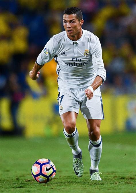 Cristiano Ronaldo Of Real Madrid Cf Runs With The Ball During The La