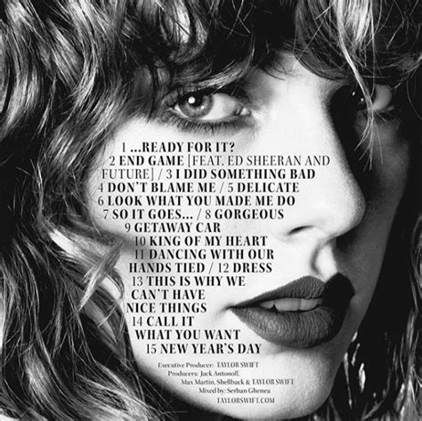 Taylor Swift Announces Reputation Tracklist Stage Right Secrets