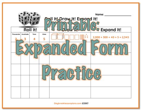 Expanded Form Practice Game Daybreak Lessons