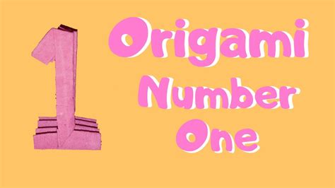How To Make Origami Number 1 One Step By Step Instructions By Rec