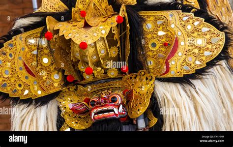 Barongan A Tradition Dance For People Of Bali Indonesia Stock Photo