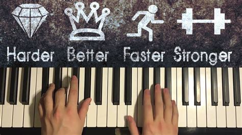 Harder Better Faster Stronger Piano Tutorial Lesson Youtube