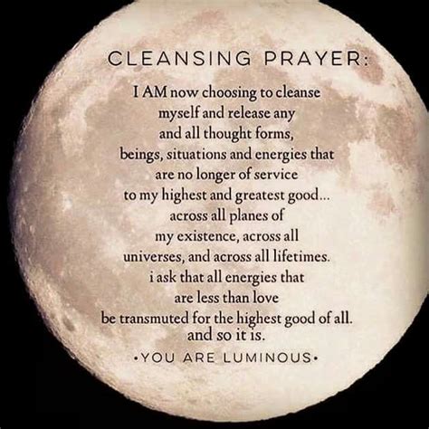 Ask the full moon energy to purify you of all.then, imagine what will come to you in return, what positive emotions you will feel. Perfect for a Full Moon ritual | Cleansing prayer, Prayers, Smudging prayer