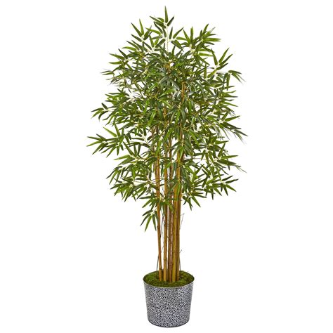 5 Bamboo Artificial Tree In Tin Planter Nearly Natural