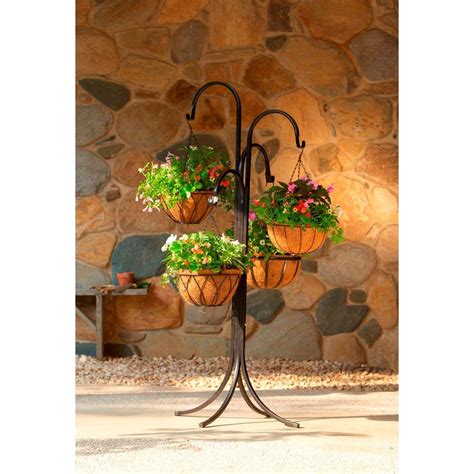 Pride Garden Products 4 Arm Hanging Basket Tree 5402b Hd The Home