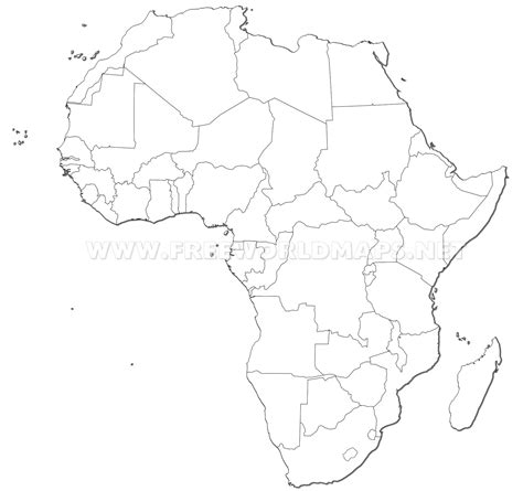 Blank Map Of Africa With Countries World Map