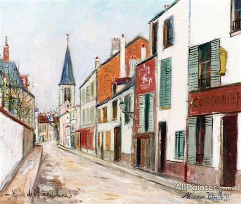 Maurice Utrillo Église De Stains Seine Oil Painting Reproductions For