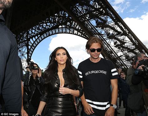 Kim Kardashian Rocks Racy Leather In Paris Days Before Her Wedding