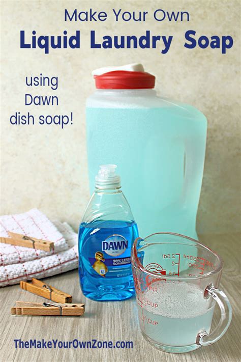 Homemade Laundry Soap Made With Dawn Dish Soap