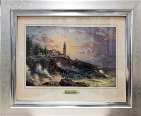 Clearing Storms By Thomas Kinkade Decorative Framed Fine Art Etsy