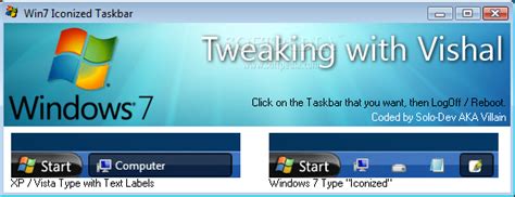 Download Windows 7 Taskbar Iconizer