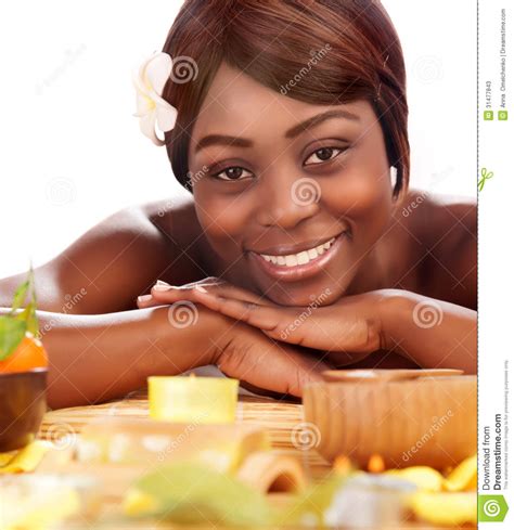 Afro Girl Enjoying Day Spa Stock Image Image Of Balance 31477843