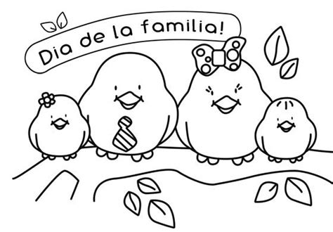 Manualidades día de la familia 2020. Dibujos infantiles del Día de la Familia para colorear ...