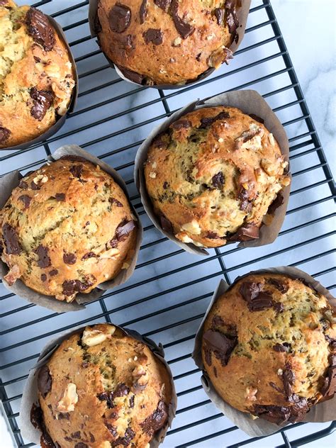 Chocolate Chip Banana Nut Muffins When Apricots Bloom