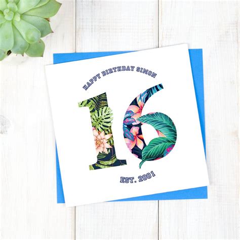 These sayings can be used for boys or girls. Personalised Hawaiian Boys 16th Birthday Card By Chi Chi ...