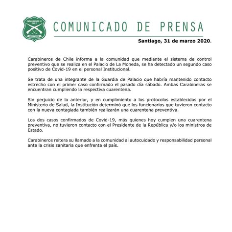 FORMATO COMUNICADO DE PRENSA Covid 19 LA MONEDA Pdf DocDroid