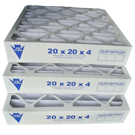 20x24x4 Pleated Air Filter Merv 8 Maxi Pleat 6 Pack Direct Air