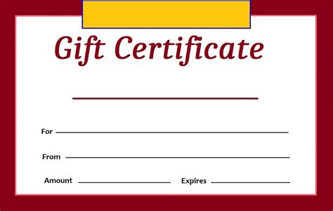 Printable Free Gift Certificate Template Word Printable Templates
