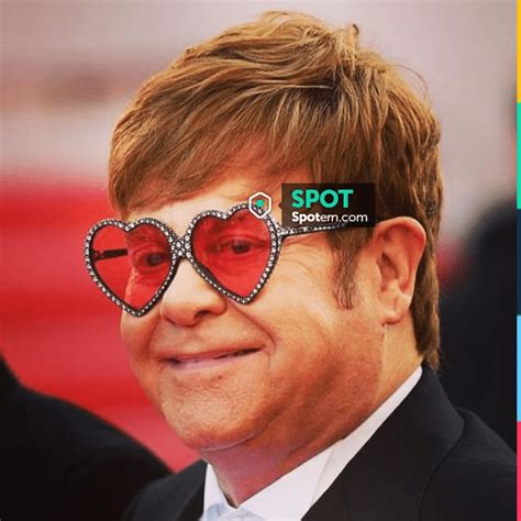 Sun Glasses Heart Pink Rhinestone Worn By Elton John On The Red Carpet