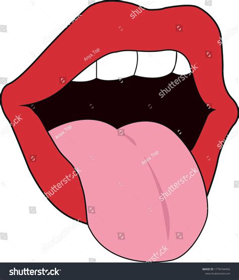 open mouth tongue vector stock vector royalty free 1778744456 shutterstock