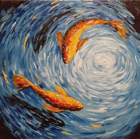 Koi Pond Wall Art Print Abstract Painting Print Etsy Artofit