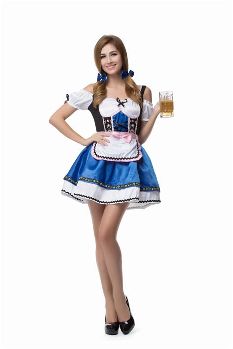 s xxl sexy german bavarian beer girl costumes women oktoberfest costume blue in sexy costumes